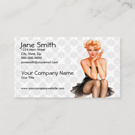レトロのピンナップ 名刺 (正面)