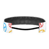 レトロのピースサインのカラフルパターン アスレチックヘッドバンド (裏面)