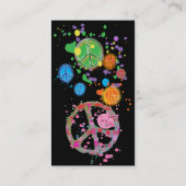 レトロのピースサインの名刺 名刺 (裏面)