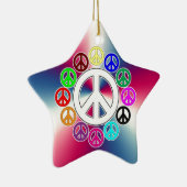 レトロのピースサイン セラミックオーナメント (右)