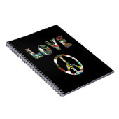 レトロのピースサイン ノートブック (右側)