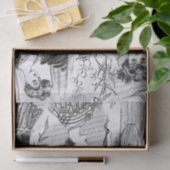 レトロのファッションのイラストレーションのコラージュ 薄葉紙 (ギフト)