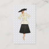 レトロのファッション 名刺 (裏面)