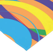 レトロのファンキーな円のデザイン ショートテーブルランナー (コーナー)