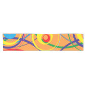 レトロのファンキーな円のデザイン ショートテーブルランナー (横)