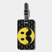 レトロのファンキーな髭の口ひげ ラゲッジタグ (正面縦)