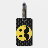 レトロのファンキーな髭の口ひげ ラゲッジタグ (裏面縦)