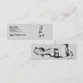 レトロのフィットネスB/W スキニー名刺 (正面/裏面)