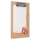 レトロのフクロウのクリップボード クリップボード (右)