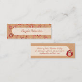 レトロのフクロウの細いお母さんのテレホンカード コーリングカード (正面/裏面)