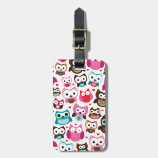 レトロのフクロウパターン荷物旅行ラベル ラゲッジタグ