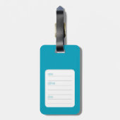 レトロのフクロウパターン荷物旅行ラベル ラゲッジタグ (裏面縦)