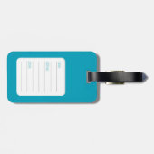 レトロのフクロウパターン荷物旅行ラベル ラゲッジタグ (裏面横)