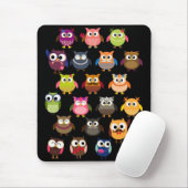 レトロのフクロウパターン マウスパッド (マウス)