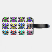 レトロのフクロウパターン ラゲッジタグ (裏面横)