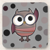 レトロのフクロウ コースター (正面)