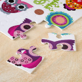 レトロのフクロウ ジグソーパズル (側面)