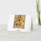 レトロのフラッパーのクリスマスの挨拶 シーズンカード (裏面)