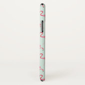 レトロのフラミンゴパターン|はあなたの写真を加えましたり及び示します Case-Mate iPhoneケース (裏面/右)