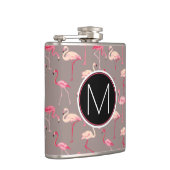 レトロのフラミンゴ|のモノグラム フラスク (右)