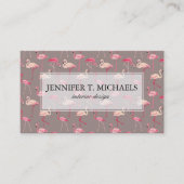 レトロのフラミンゴ 名刺 (正面)