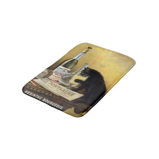 レトロのフランスのなポスター"アブサンブルジョア" バスマット (アングル)