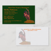 レトロのフラ女の子 名刺 (正面/裏面)