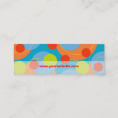 レトロのフルーツのような点ファンキーで素晴しい色のプロフィールカード スキニー名刺 (裏面)