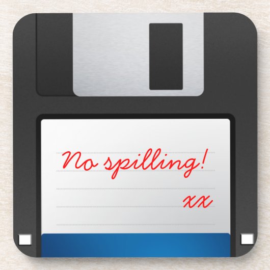 レトロのフロッピー・ディスクコースター コースター (正面)