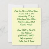 レトロのブライダル・シャワーの発表の招待状を雨が降ること 招待状 (裏面)