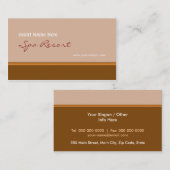 レトロのブラウン 名刺 (正面/裏面)