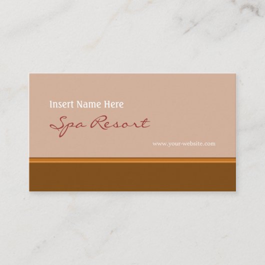 レトロのブラウン 名刺 (正面)