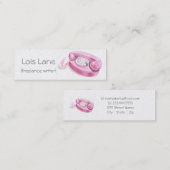 レトロのプリンセスの電話細いカード スキニー名刺 (正面/裏面)