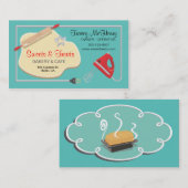 レトロのベーカリーのクッキーの名刺のパンの背部 名刺 (正面/裏面)