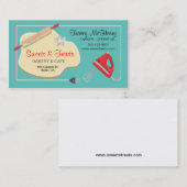 レトロのベーカリーのクッキーの名刺背部無し 名刺 (正面/裏面)