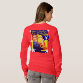 レトロのボーリングのスタイルのワイシャツRosieリベッターのハート Tシャツ (裏面フル)