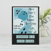 レトロのボーリングのテーマのパーティの招待状のジュークボックス鍵 招待状 (スタンド正面)