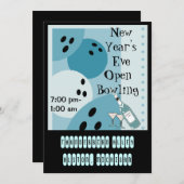 レトロのボーリングのテーマのパーティの招待状のジュークボックス鍵 招待状 (正面/裏面)