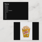 レトロのポップコーン-色 名刺 (正面/裏面)