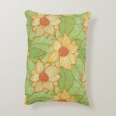 レトロのマグノリアパターン アクセントクッション (裏面(縦))