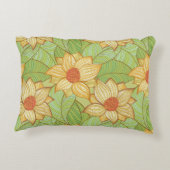 レトロのマグノリアパターン アクセントクッション (裏面)