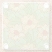 レトロのマグノリアパターン ガラスコースター (裏面)