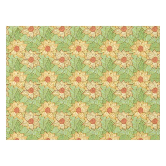 レトロのマグノリアパターン テーブルクロス (正面(横))