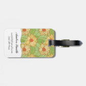 レトロのマグノリアパターン ラゲッジタグ (裏面横)