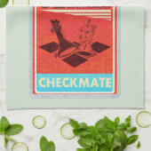 レトロのマッチアーポップ・アートのト キッチンタオル (折り畳み)