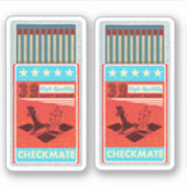 レトロのマッチアーポップ・アートのト シール (正面)