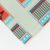 レトロのマッチアーポップ・アートのト フリースブランケット (角)