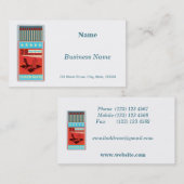 レトロのマッチアーポップ・アートのト 名刺 (正面/裏面)