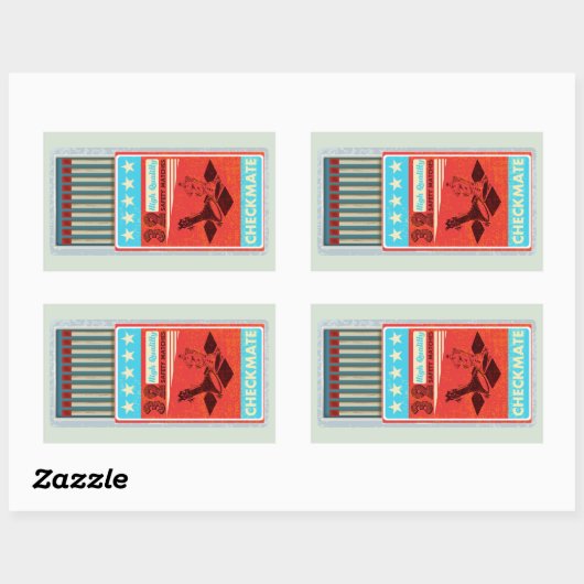 レトロのマッチアーポップ・アートのト 長方形シール (シート)