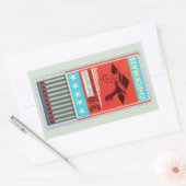 レトロのマッチアーポップ・アートのト 長方形シール (封筒)